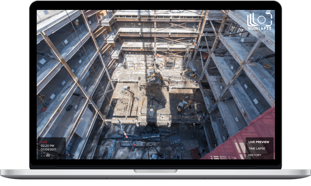 Construction time lapse web interface